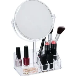 Rangement|Gifi Rangement pour cosmétique avec miroir 9 compartiments 20x15xH5cm