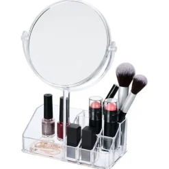 Rangement|Gifi Rangement pour cosmétique avec miroir 9 compartiments 20x15xH5cm