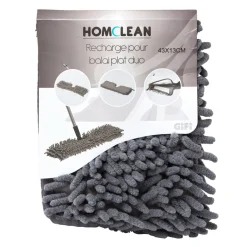 Nettoyage Et Entretien|Gifi Recharge pour balai plat duo microfibre chenille gris