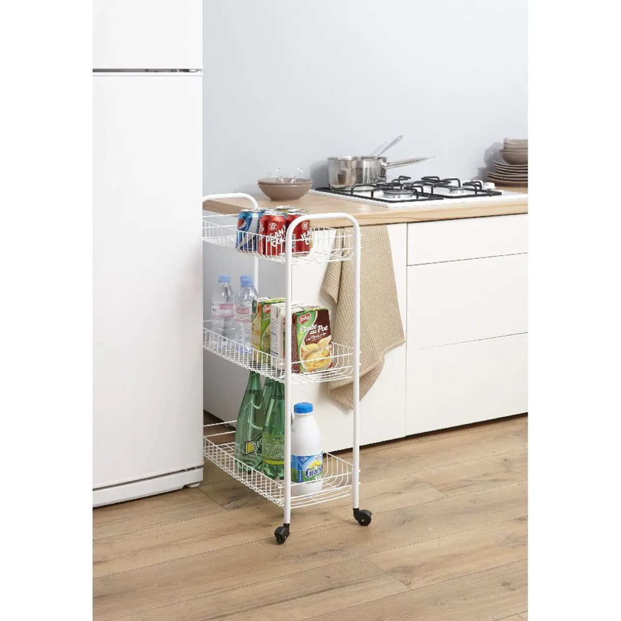 Resserre à légumes étroite blanche Metaltex^Gifi New