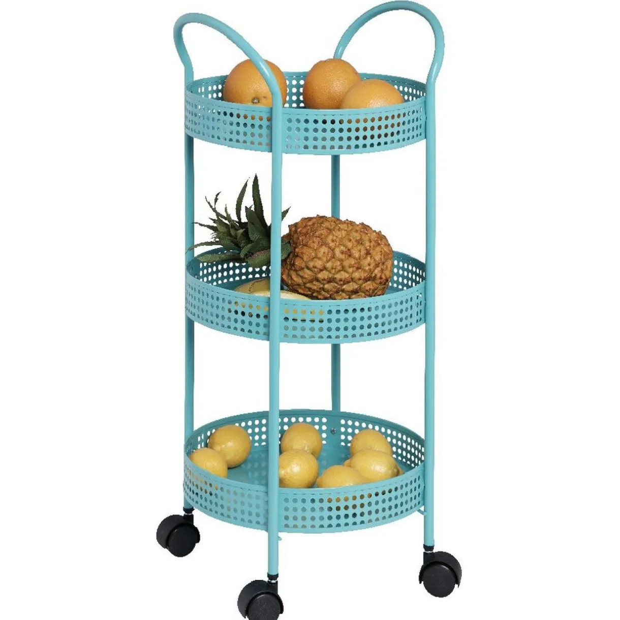 Resserre légumes à roulettes bleu turquoise^Gifi Online