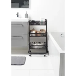 Rangement|Gifi Resserre légumes cuisine noir 4 roulettes