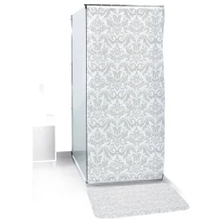 Gifi Rideau de douche 12 anneaux et tapis de bain assorti