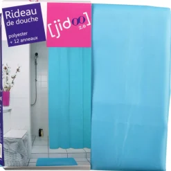 Hot Gifi Rideau de douche bleu