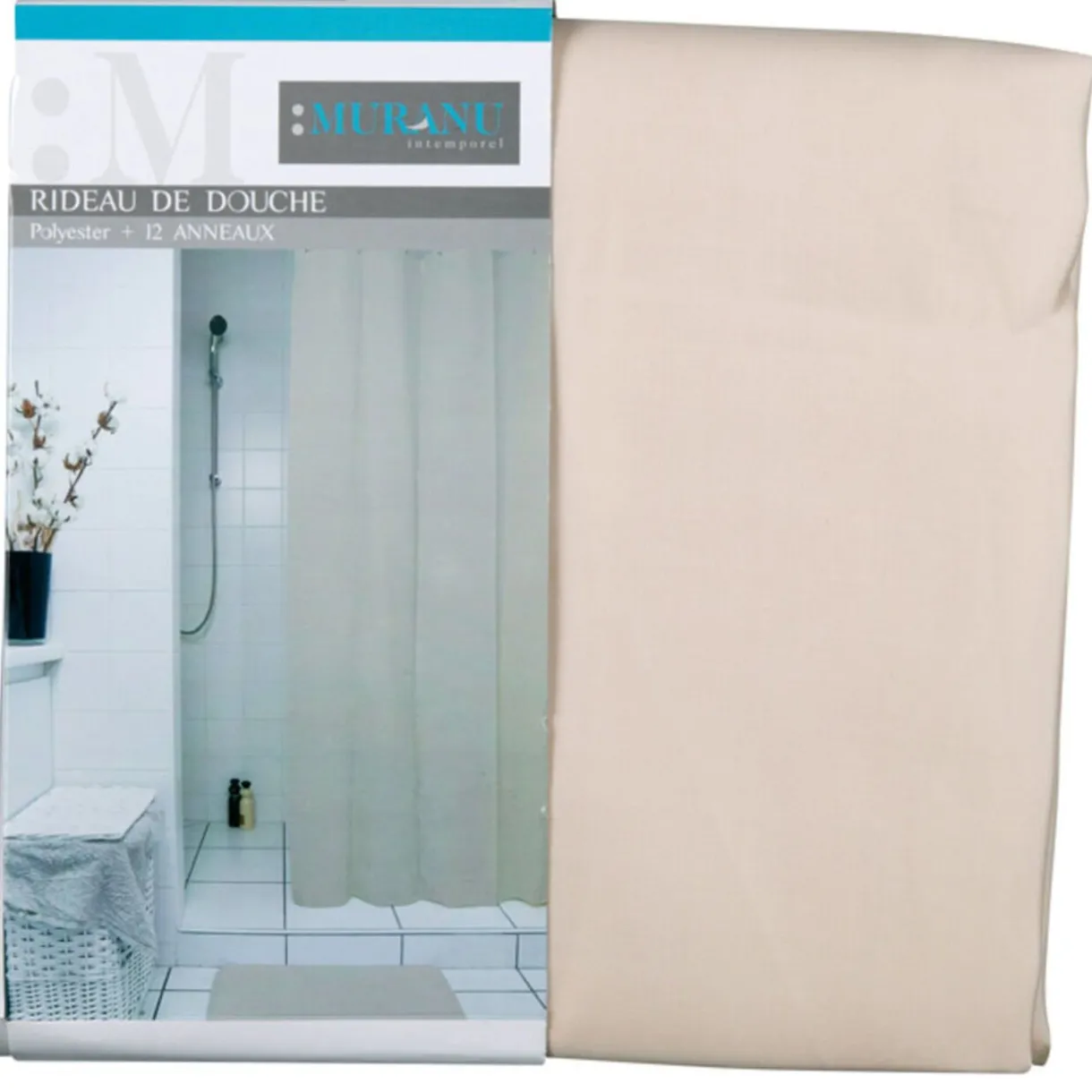 Best Gifi Rideau de douche crème