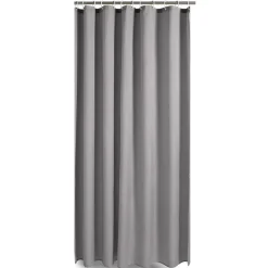 Gifi Rideau de douche effet lin 180x200cm polyester gris