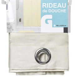 Discount Gifi Rideau de douche ivoire