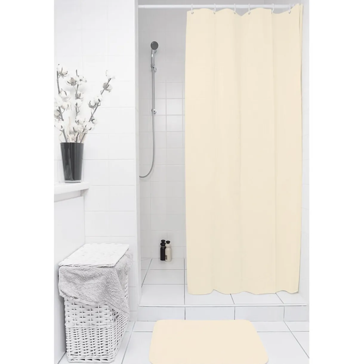 Discount Gifi Rideau de douche ivoire