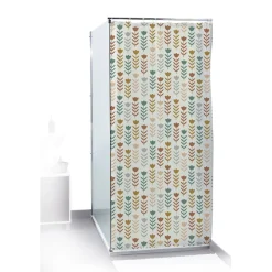 Discount Gifi Rideau de douche motif fleur multicolore 180x200cm 100% polyester