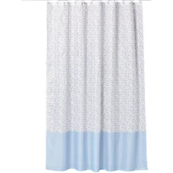 Clearance Gifi Rideau de douche motif terrazzo effet granit blanc et bleu 180xH200cm