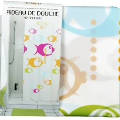 Outlet Gifi Rideau de douche poissons