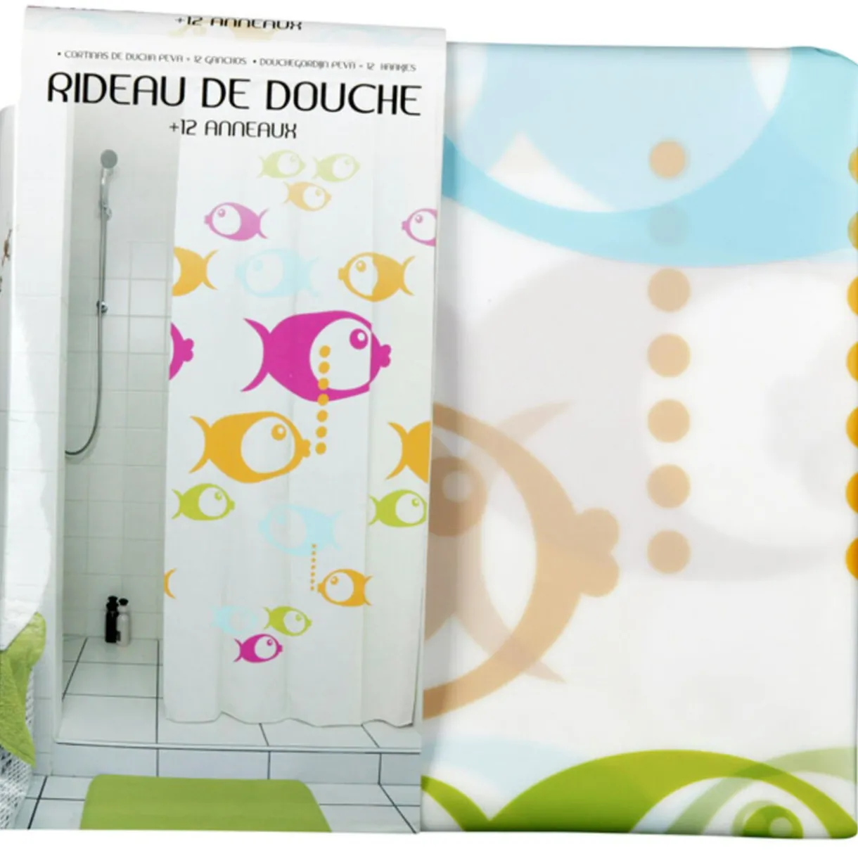 Outlet Gifi Rideau de douche poissons