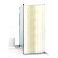 Clearance Gifi Rideau de douche rayure jaune et blanc Sunflow 180xH200cm