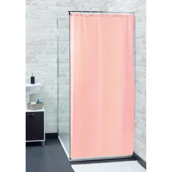 Discount Gifi Rideau de douche rose uni