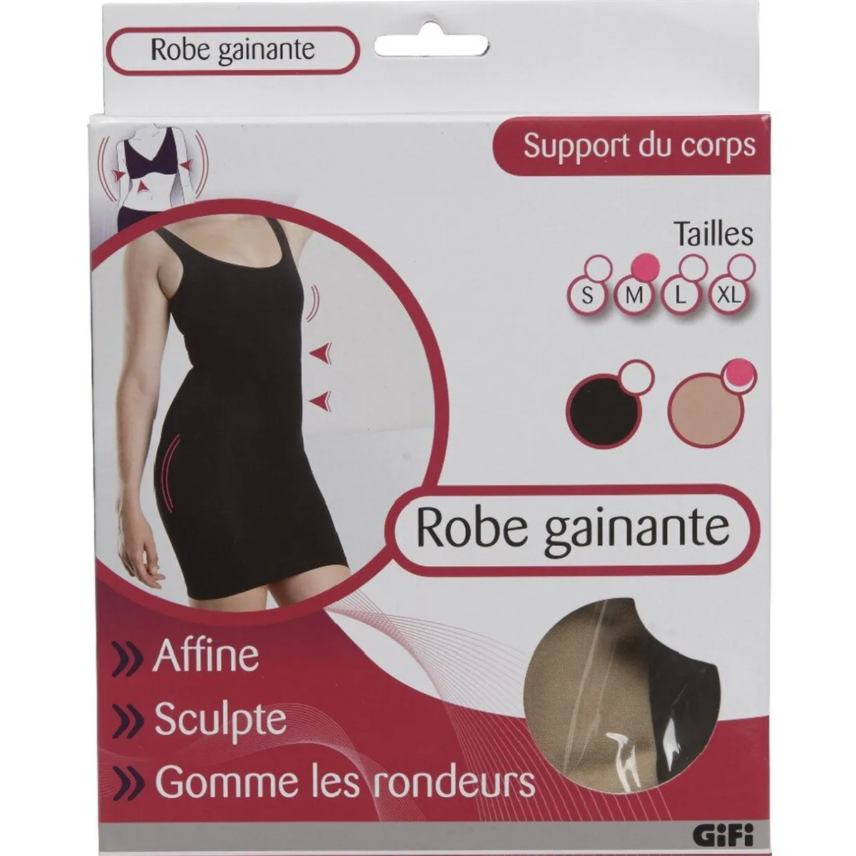 Best Gifi Robe gainante femme couleur noir ou chair