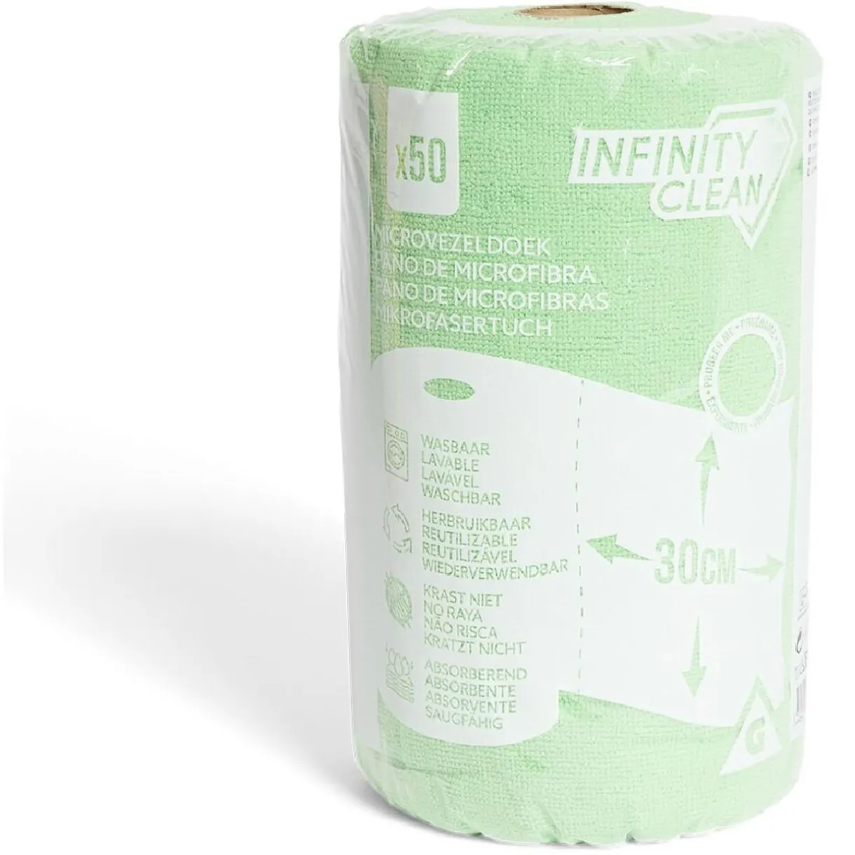 Nettoyage Et Entretien|Gifi Rouleau de 50 chiffons en microfibre vert