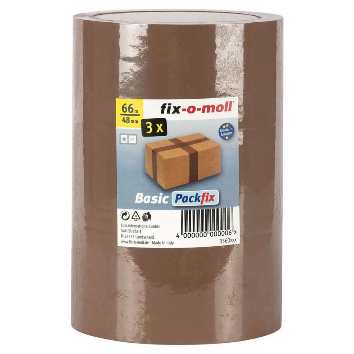 Best Gifi Rouleau ruban adhésif marron Fix-o-Moll x3