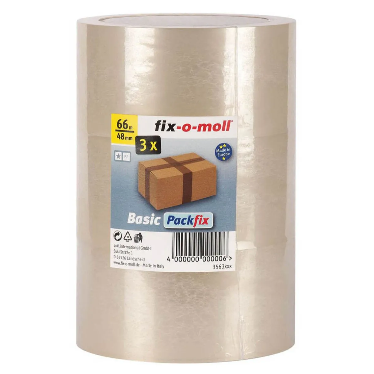 New Gifi Rouleau ruban adhésif transparent Fix-o-Moll x3