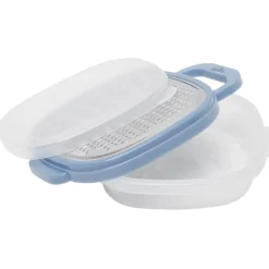 Râpe inox avec récipient en plastique^Gifi Online