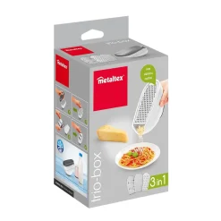 Râpe Metaltex avec couvercle et 3 lâmes interchangeables^Gifi Sale