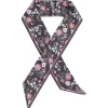 Outlet Gifi Ruban pour cheveux motif floral noir et rose