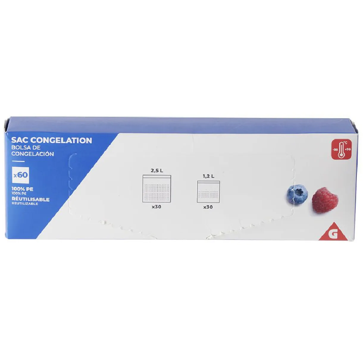 Sac de congélation réutilisable x60^Gifi Clearance