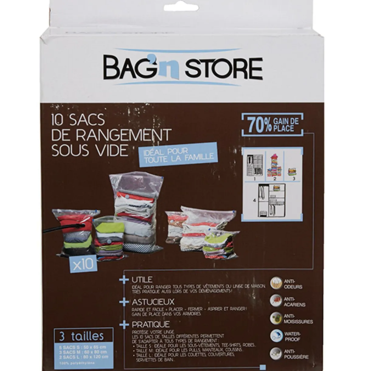 Rangement|Gifi Sac de rangement sous vide x10