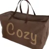Clearance Gifi Sac porte-bûches inscription Cozy 64x30xH40cm
