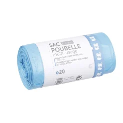 Nettoyage Et Entretien|Gifi Sac poubelle 20 litres à poignées multi usage bleu x20