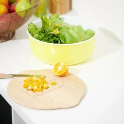 Saladier + couvercle 2 en 1 en bambou^Gifi Hot