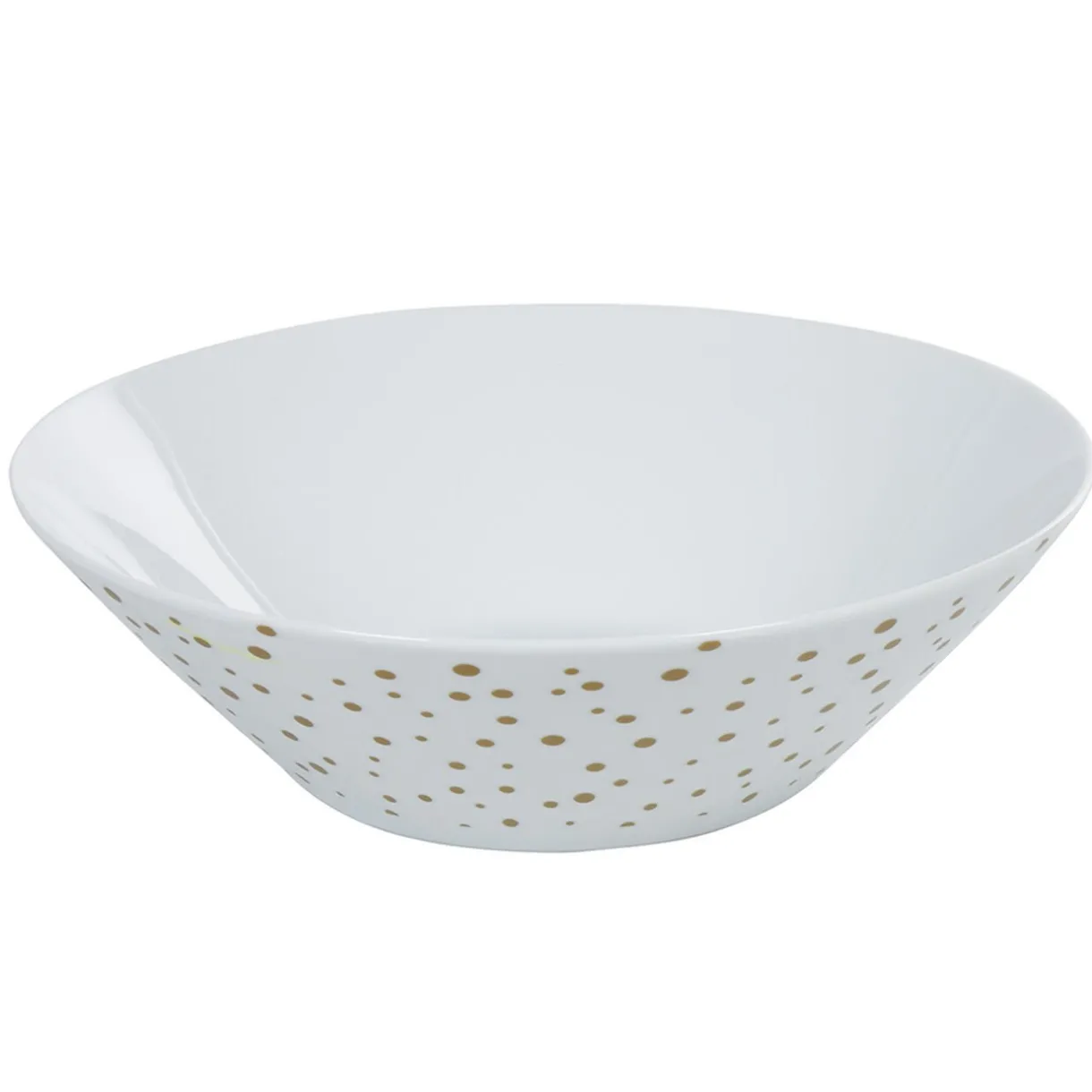 Saladier blanc pois doré^Gifi Outlet