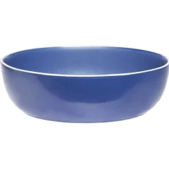 Saladier en faïence bleu avec liseré blanc^Gifi Outlet