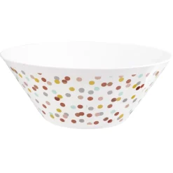 Saladier en plastique décor pois multicolore^Gifi Outlet