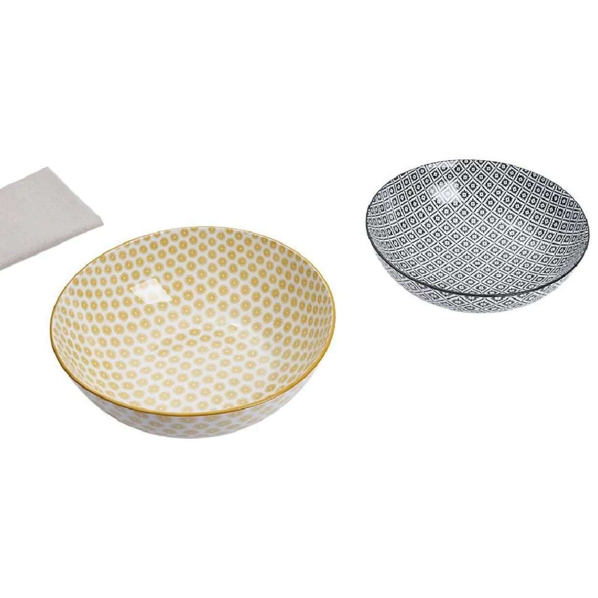 Saladier en porcelaine motif graphique coloré x2^Gifi Online