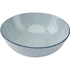 Saladier en porcelaine motif graphique coloré x2^Gifi Online