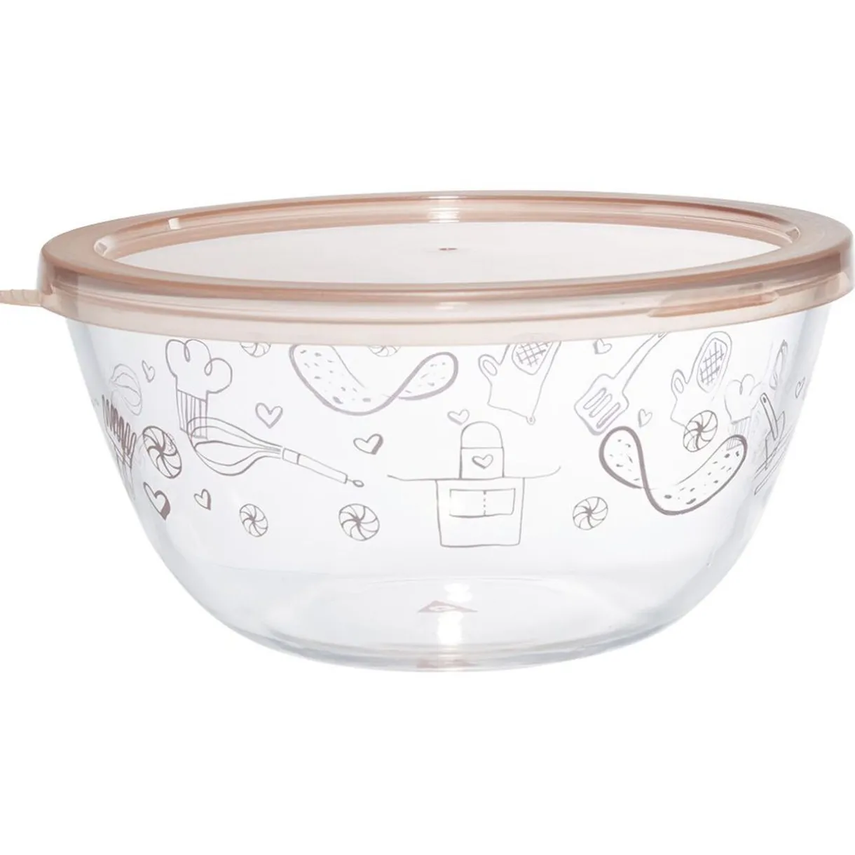 Saladier en verre avec couvercle Ø22xH10,5 cm 2 L^Gifi Hot