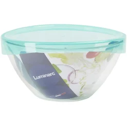 Saladier en verre Luminarc Keep'n Bowl couvercle vert Ø28cm^Gifi Discount