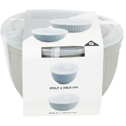 Saladier faïence x 2 avec couvercle plastique^Gifi Hot