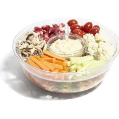 Saladier fraîcheur multicompartiments transparent et vert^Gifi Discount