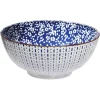 Saladier motif fleuri bleu et blanc^Gifi Discount