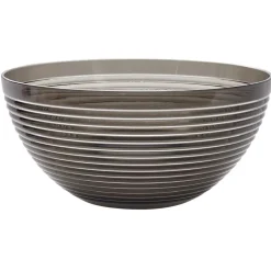 Saladier plastique strié noir transparent Ø17xH8,5cm^Gifi Outlet