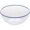 Saladier plastique transparent bordure coloré Ø28xH12,2cm^Gifi Discount