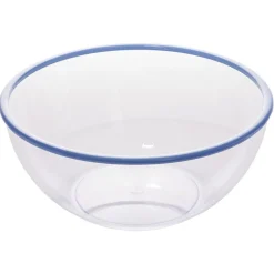 Saladier plastique transparent bordure coloré Ø28xH12,2cm^Gifi Discount