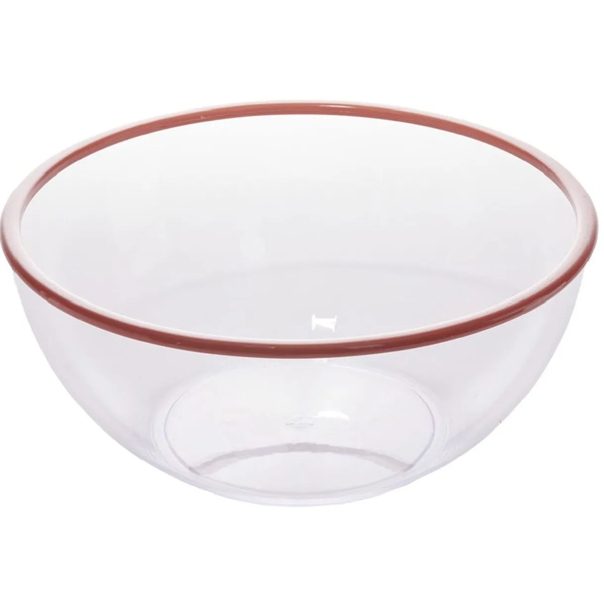 Saladier plastique transparent bordure coloré Ø28xH12,2cm^Gifi Discount