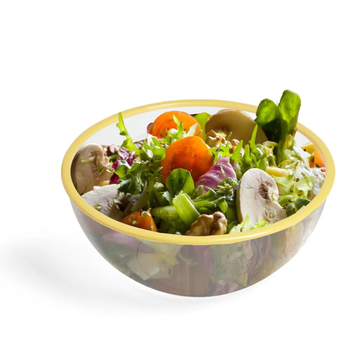 Saladier plastique transparent bordure colorée Ø28xH12cm - 3 coloris^Gifi Clearance