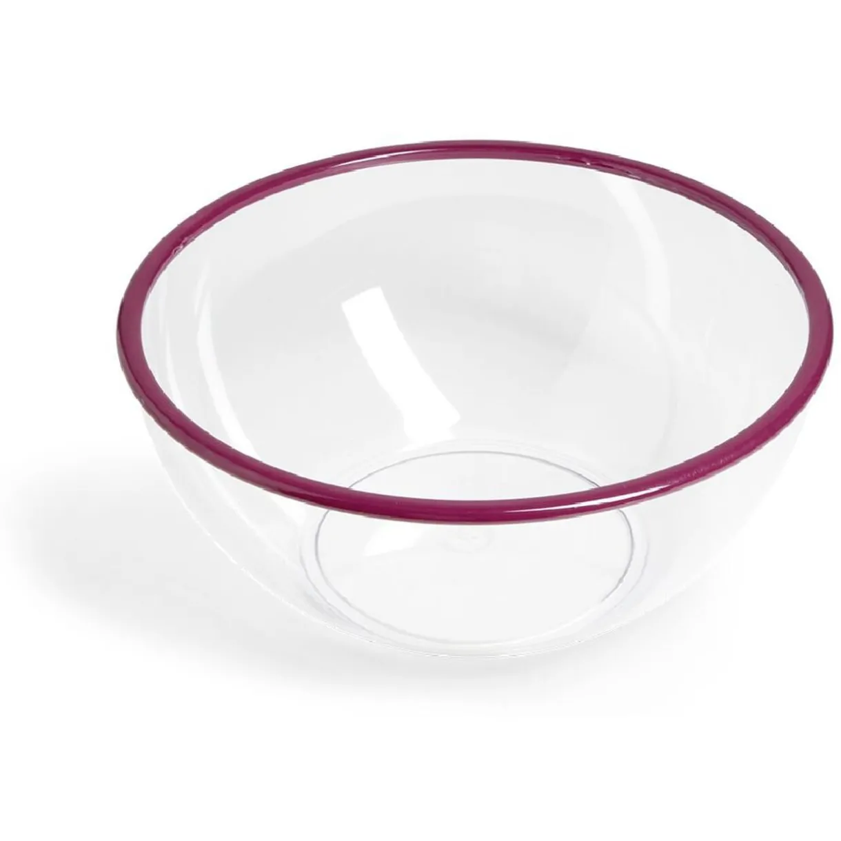 Saladier plastique transparent bordure colorée Ø28xH12cm - 3 coloris^Gifi Clearance