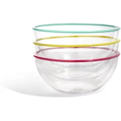 Saladier transparent au bord coloré^Gifi Hot