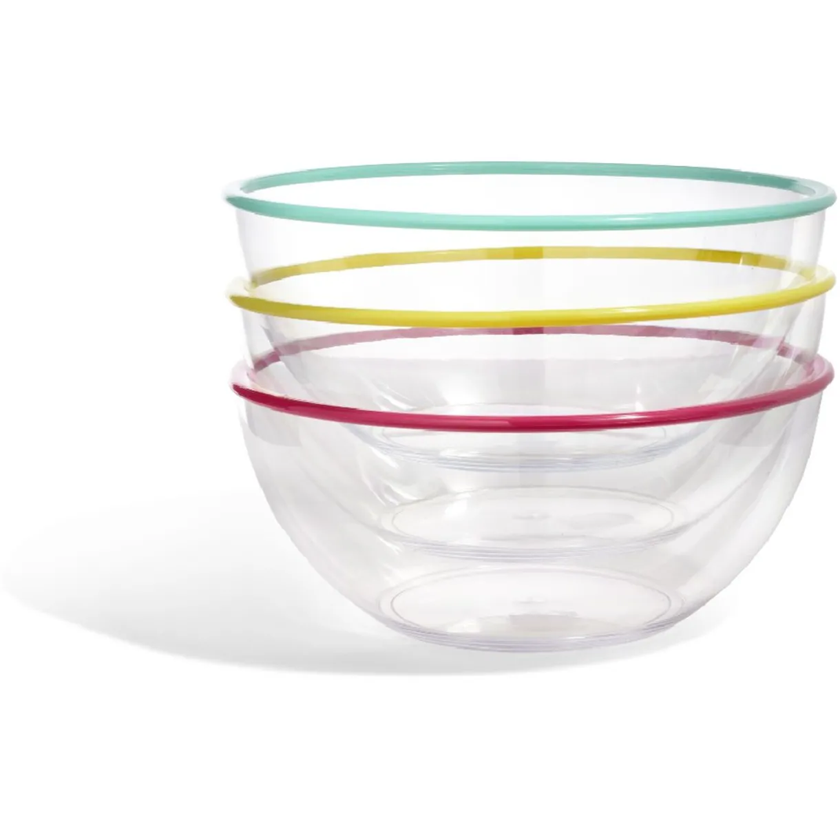 Saladier transparent au bord coloré^Gifi Hot