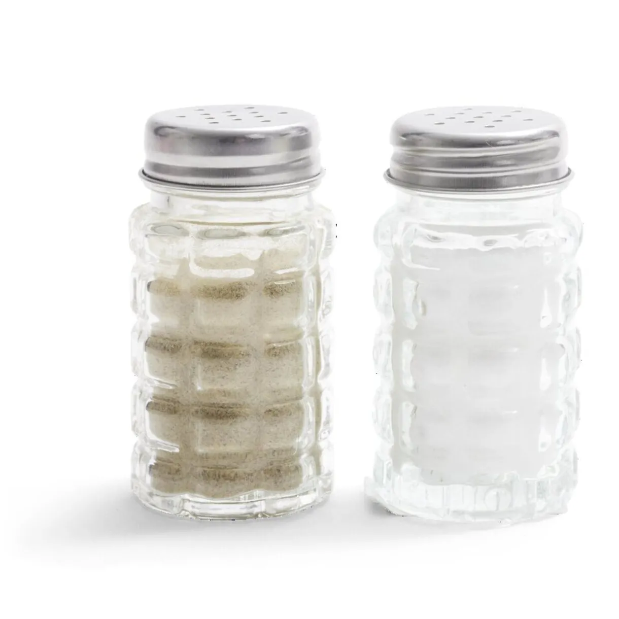 Salière et poivrière de table en verre et inox 50ml^Gifi Best