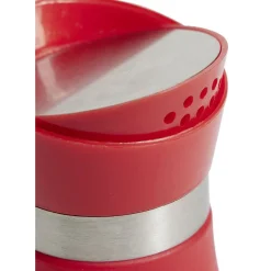 Salière et poivrière 130ml verre et plastique rouge^Gifi Hot